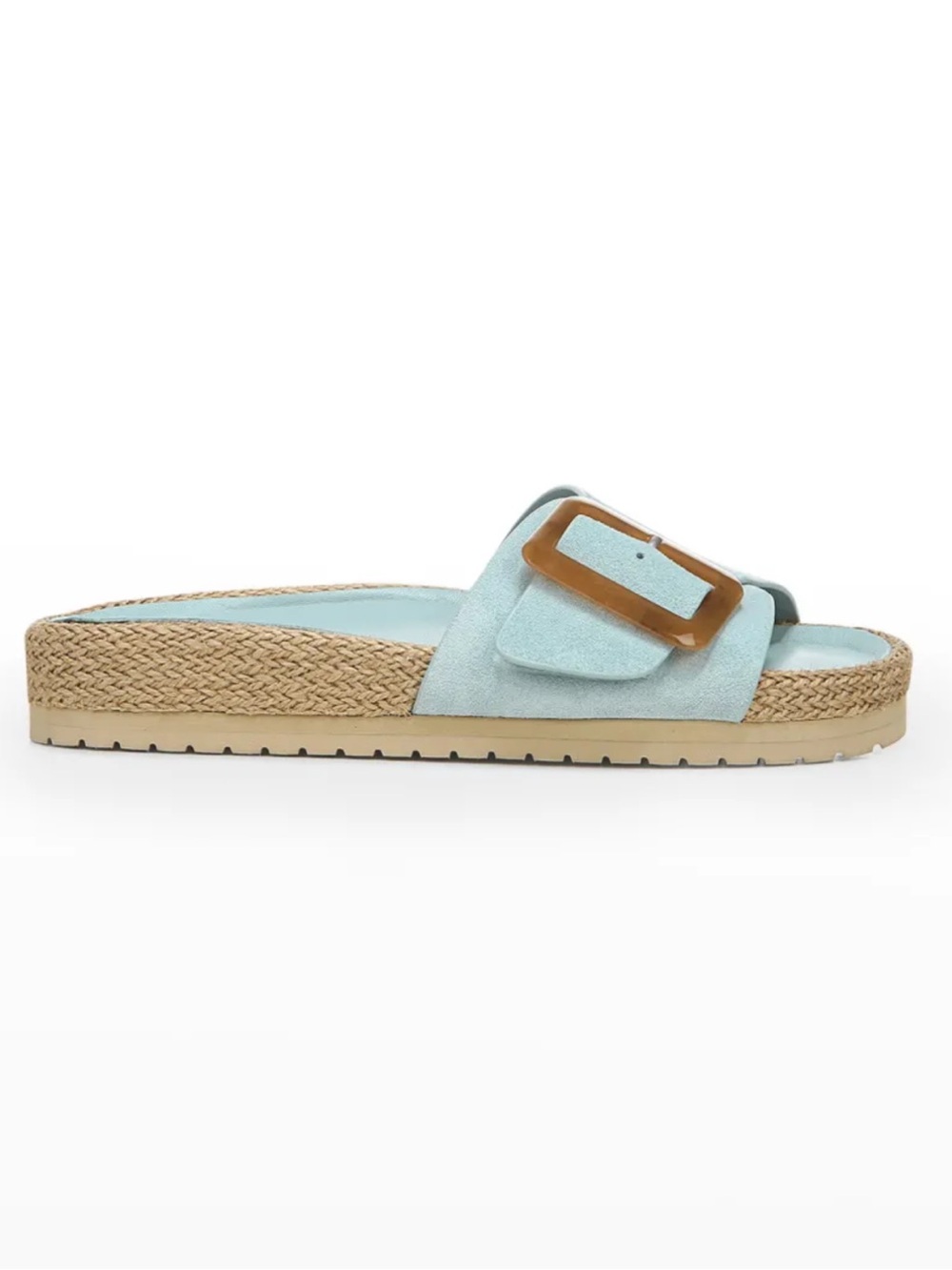 Vince Grant Suede Buckle Resort Pale Blue Sandal Size 9